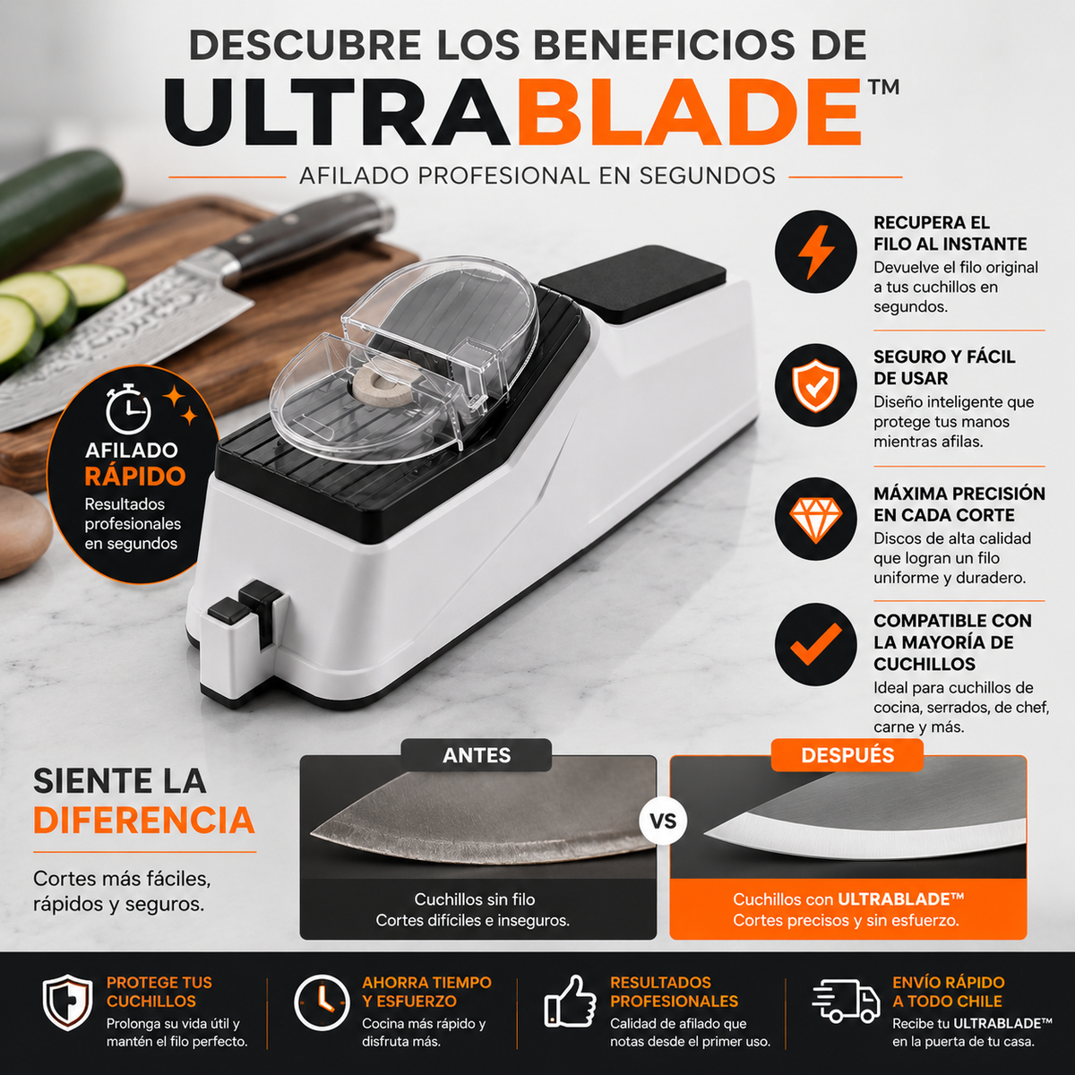 UltraBlade™-Afilado Profesional en Casa