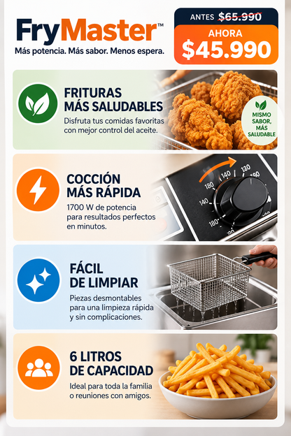 FryMaster™ Más potencia. Más sabor. Menos espera.
